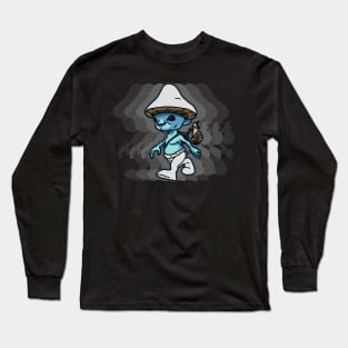 We live we love we lie smurf cat meme v4 Long Sleeve T-Shirt